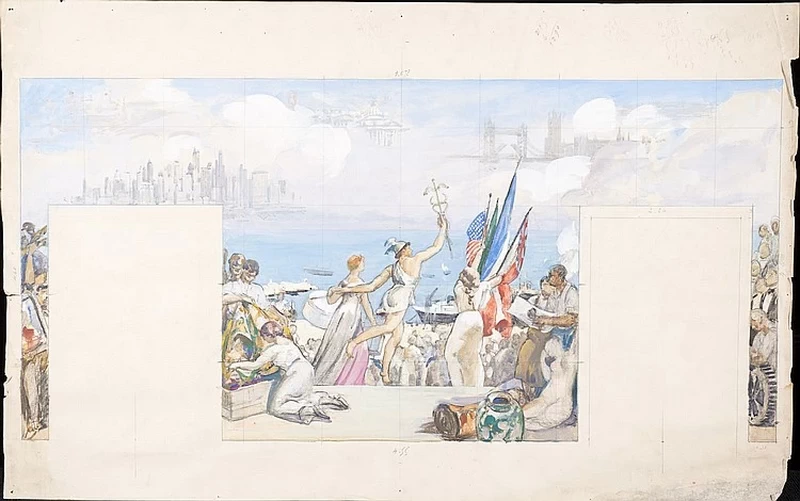 Cartone per la decorazione del Padiglione del Comitato Espositivo Francese del 1937